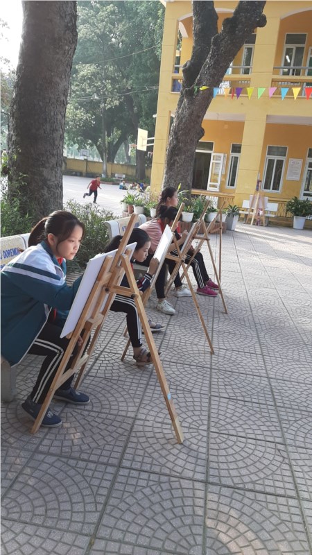  Tổ chức cho học sinh tham gia vẽ tranh trải nghiệm tháng 12/2020