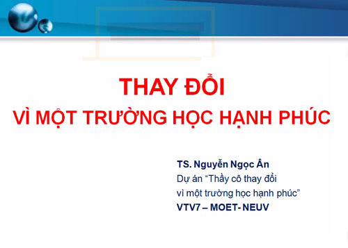 Tập huấn về việc xây dựng  Trường học Hạnh phúc 