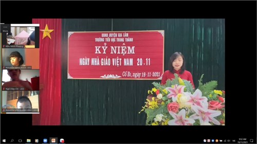 Liên Đội Tiểu học Trung Thành tổ chức Mít tinh online chào mừng 39 năm ngày Nhà giáo Việt Nam