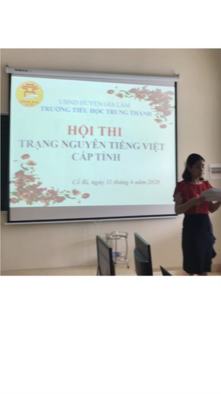 Trường TH Trung Thành tổ chức Hội thi Trạng nguyên Tiếng Việt cấp Tỉnh cho học sinh từ khối 1 đến khối 4. 
