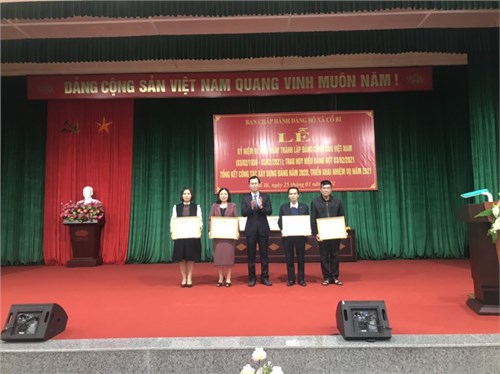Lễ kỉ niệm 91 năm ngày thành lập Đảng cộng sản Việt Nam, trao huy hiệu đảng đợt 03/02/2021, tổng kết công tác xây dựng đảng năm 2020, triển khai nhiệm vụ năm 2021. 