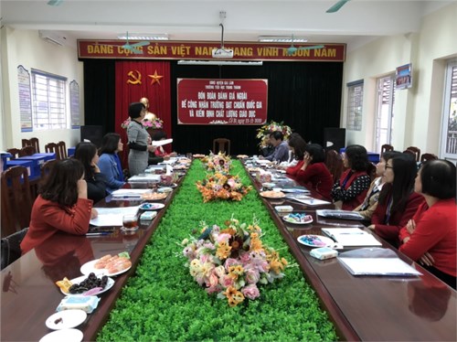 Trường Tiểu học Trung Thành đón Đoàn đánh giá ngoài của Sở Giáo dục và Đào tạo Hà Nội về kiểm định chất lượng giáo dục Cấp độ 3 và Chuẩn Quốc gia Mức độ 2