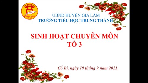 Sinh hoạt chuyên môn tổ 3