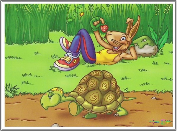 vẽ truyện rùa và thỏ