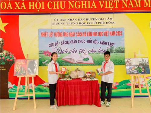 Trường THCS Phù Đổng hưởng ứng ngày Sách và văn hóa đọc Việt Nam năm 2023