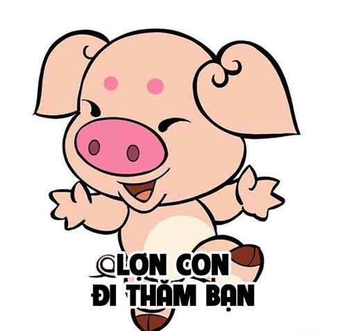Lợn con đi thăm bạn