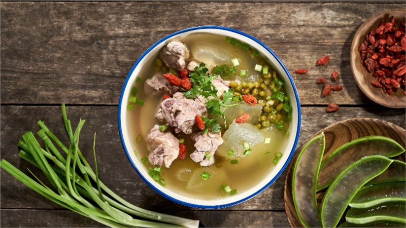 Cách nấu Canh sườn nha đam